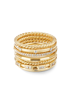 Stax Cable and Pavé Ring